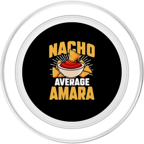 Vista 2 de Funny Taco Personalized Name Nacho Average Amara PopSockets MagSafe PopGrip for iPhone