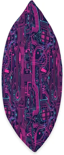 Vista 2 de Cyberpunk - Cojín con patrón de placa de circuito