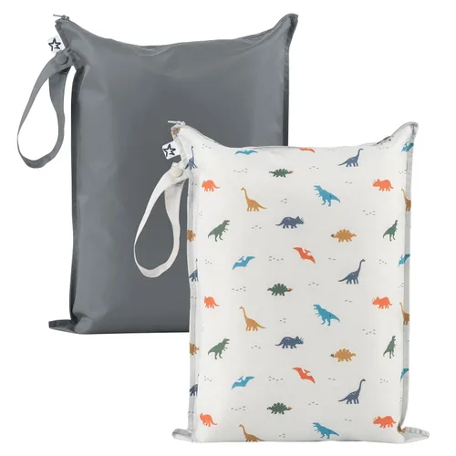 Vista 12 de Tiny Twinkle Bolsas húmedas a prueba de desorden 1 paquete de bolsas húmedas reutilizables impermeables para trajes de baño Ropa de bebé Bolsa