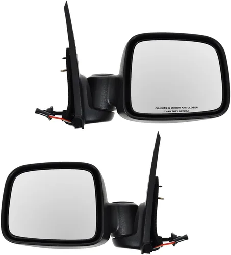 Vista 12 de TRQ Conjunto de 2 piezas de espejo lateral para conductor y pasajero, ajuste eléctrico, sin calefacción, sin memoria, color negro, compatible