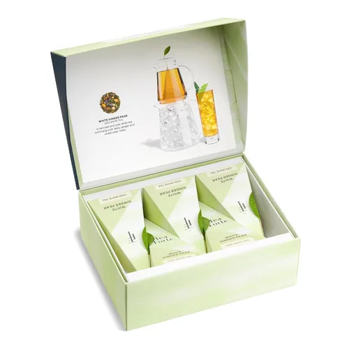 Vista 22 de Tea Forte Tea Over Ice Blue Mint Nectar - Mezcla Premium de té helado de hierbas orgánicas sin cafeína, 5 bolsas de té con infusor piramidal hechas