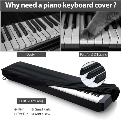 Vista 3 de Cubierta antipolvo para piano digital Terence V70 de 88 teclas 61 llaves