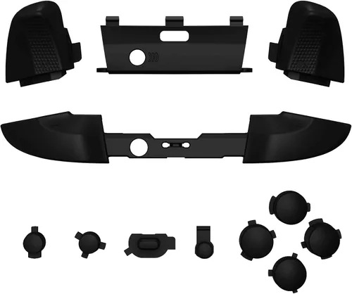 Vista 3 de eXtremeRate Black Replacement Buttons for Xbox One Elite Series 2 Controller, LB RB LT RT Bumpers Triggers ABXY Start Back Sync Profile Switch Keys