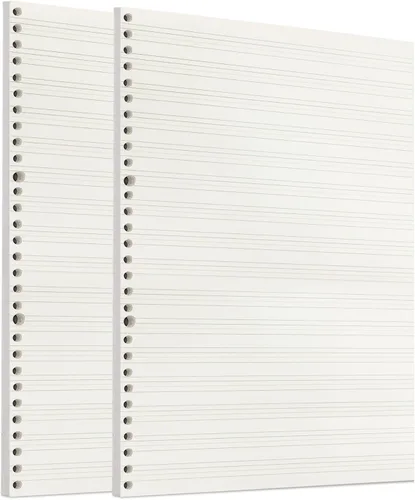 Vista 16 de Zelten 1 paquete A5 de 80 hojas/160 páginas 4 en 1 rayado cuadrado punteado en blanco hojas sueltas perforadas papel de repuesto de papel