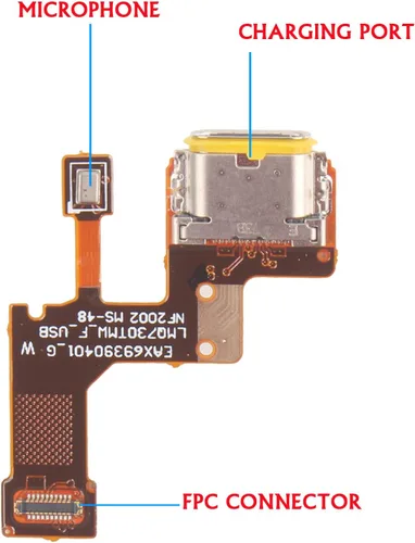 Vista 5 de Conector de muelle para LG Stylo 6 Puerto de carga USB Flex Cable Reemplazo para LG Stylo 6 Q730 Q730AM Q730TM Q730NM Tipo C Cargador Dock Board