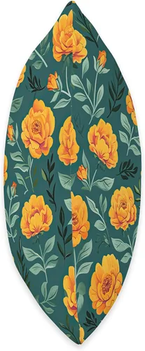 Vista 2 de Marigold Cute Flower Pattern Throw Pillow