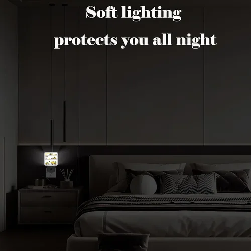 Vista 7 de Luz nocturna de camiones de dibujos animados, luces nocturnas enchufables con sensor de atardecer a amanecer para escaleras, pasillo, dormitorio