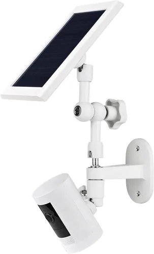 Vista 8 de Soporte de pared 2 en 1 para panel solar de anillo, batería de leva de anillo para pegar, cámara de foco y cámara de foco Plus/Pro (batería), ángulo