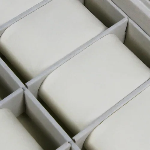 Vista 4 de Ogrmar Cajas de almacenamiento de relojes de piel sintética con 12 ranuras, para hombres y mujeres, estuche organizador de 2 niveles con tapa