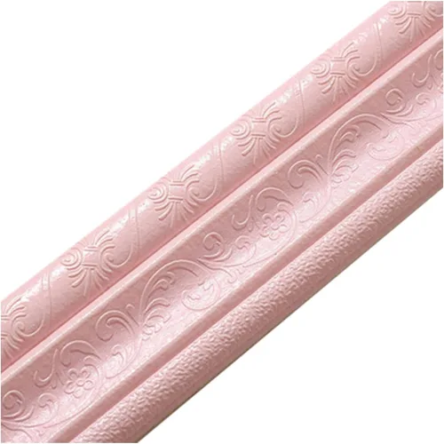 Vista 11 de Moldura flexible autoadhesiva de 90 x 3 pulgadas, líneas de pared decorativas adhesivas 3D, líneas de borde para el hogar, oficina, hotel Gris
