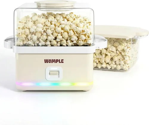 Vista 10 de Máquina de palomitas de maíz con cuenco, máquina eléctrica de palomitas de maíz de 12 tazas para noches de cine en casa y fiestas, máquina de Azul