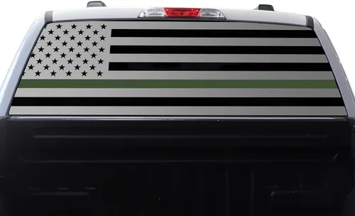 Vista 7 de BOGAR TECH DESIGNS Calcomanía de vinilo precortada para parabrisas trasero compatible con Ford F-150 F150 2015-2024, negro mate