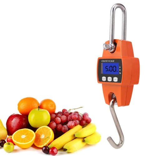 Vista 8 de 661.4 lbs Mini Escala Portátil LCD Digital Electrónico Gancho de Acero Inoxidable Colgante Pesaje Grúa Balanza Balanza