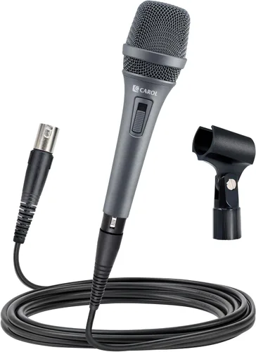 Vista 7 de CAROL AC-900S XLR Micrófono vocal con cable, supercardioide con interruptor - negro Dynamic handheld microphone with AHNC dual-engine noise