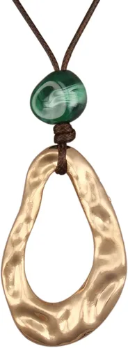 Vista 19 de Jeilwiy Collar de cuero para mujer, collar funky, gargantilla de cuerda con colgante, joyería de estilo bohemio