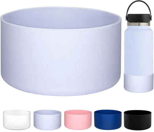 Vista 34 de HEYSKAY Bota protectora de silicona para botella de agua Hydro Flask, botella de agua de boca ancha, protector inferior de silicona antideslizante
