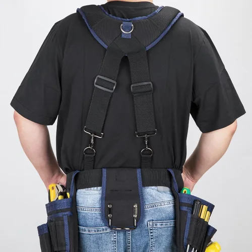 Vista 7 de Tool Belt Suspenders for Men, Adjustable Tool Belt with Magnetic Wristband Multifunctional Pouch Pocket for Workers