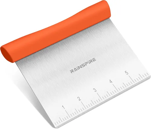 Vista 15 de Raspador de banco de acero inoxidable multiusos para batidora de masa y cortador de pastelería