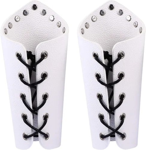 Vista 6 de BESPORTBLE Guantelete de cuero gótico pulsera medieval de cuero brazaletes de armadura estilo punk, regalos para hombres y mujeres, Navidad