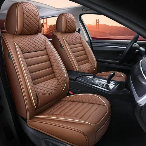 Vista 9 de Juego completo de fundas de asiento de automóvil, compatibles con V40 2000-2004 de 5 asientos, piel sintética, cobertura completa, fundas de asiento