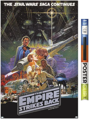 Vista 17 de Trends International Star Wars: The Empire Strikes Back - Póster de pared de una hoja, 14.725 x 22.375 pulgadas, versión enmarcada de madera