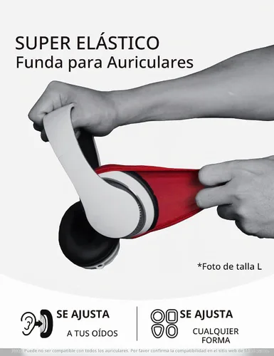 Vista 2 de Mimimamo Cubierta para auriculares súper elástica tamaño L (rosa)