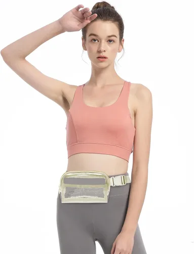 Vista 3 de Clear Fanny Pack Stadium Approved - Bomvabe Fanny Packs for Women Men Water-resistant Waist Bag Clear Purse Transparent Adjustable Belt Bag for