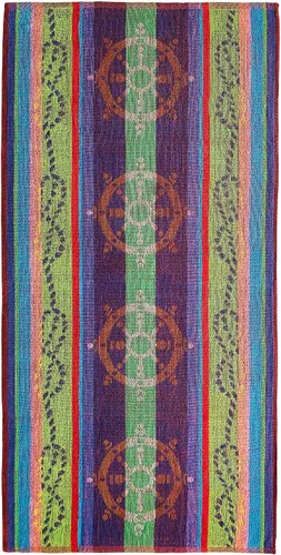 Vista 8 de Ipanema - Toalla de playa de viaje jacquard de rizo de 30 x 60 pulgadas, diseños surtidos, delfín, conchas marinas, peces, vela, 100% algodón