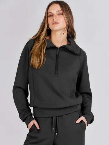 Vista 8 de ANRABESS Women 2 Piece Outfits Sweatsuit Set 2023 Fall Oversized Half Zip Sweatshirt Wide Leg Sweatpant Lounge Set Tracksuit