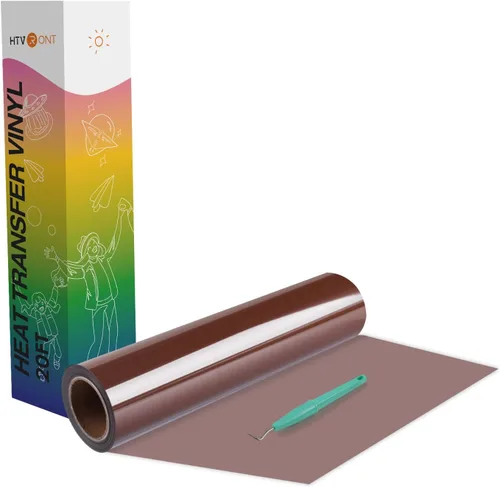 Vista 68 de HTVRONT Vinilo inteligente para planchar, HTV negro, vinilo de transferencia de calor de 13 pulgadas x 3 pies, vinilo HTV compatible con Cricut
