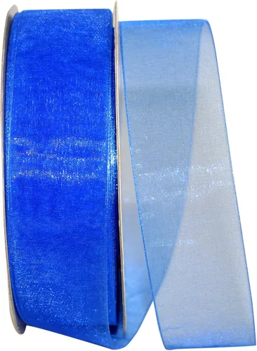 Vista 136 de Reliant Ribbon 25621-053-09C Cinta transparente de gasa, 1-1/2 pulgadas x 100 yardas, azul