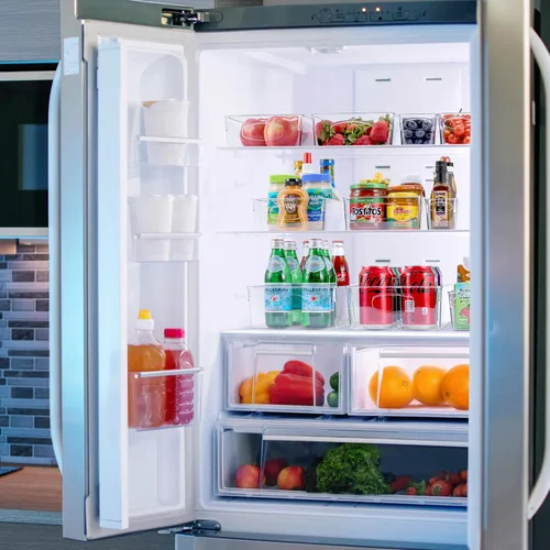 Vista 4 de Sorbus Juego de 10 Contenedores de Plástico Transparente Medianos – Contenedores Transparentes para Organizar, Organizadores de Refrigerador