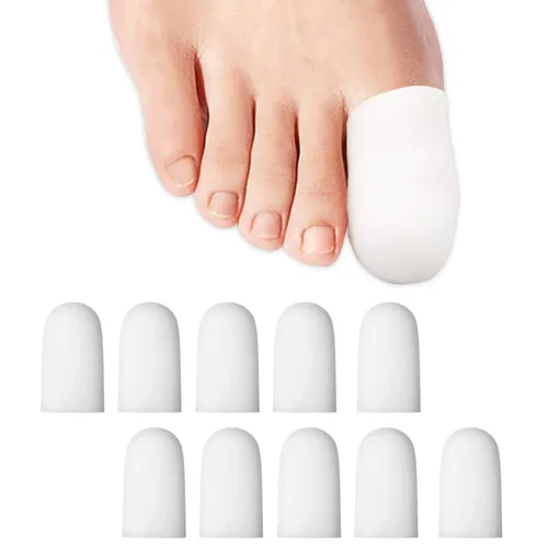 Vista 8 de KONGDY Protectores de dedos de los pies, 12 unidades de silicona para zapatos, protectores de dedos de gel grande para mujeres y hombres, evitan