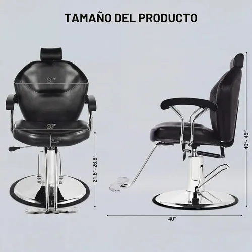 Vista 2 de Artist hand Silla de barbero multiusos para peluquería Silla de salón de barbería Heavy Duty Hydraulic Pump, Multi-functional, 360° Swivel