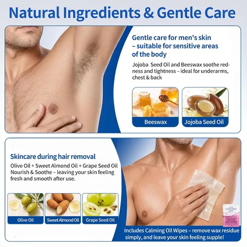Vista 3 de Beauty7 - Tiras de cera para el cuerpo, listas para usar