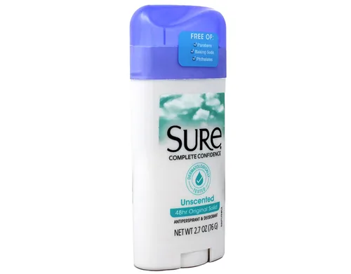 Vista 4 de Sure Desodorante antitranspirante sólido original sin perfume, 2.70 onzas (paquete de 6)