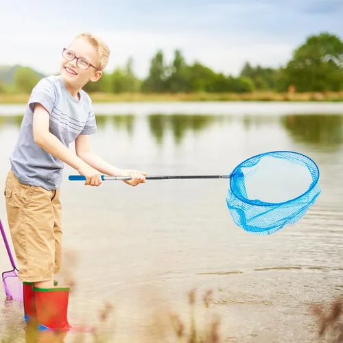 Vista 6 de TENDYCOCO Red de captura telescópica con cubos, kit de captura al aire libre para niños y adultos, red de pesca de malla fina para insectos