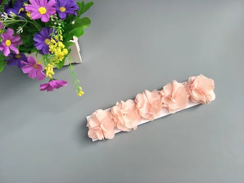 Vista 3 de Diademas florales para niñas con cinta de grogrén y estrellas de piel sintética para niños como fiestas, bodas, fotografía, accesorios