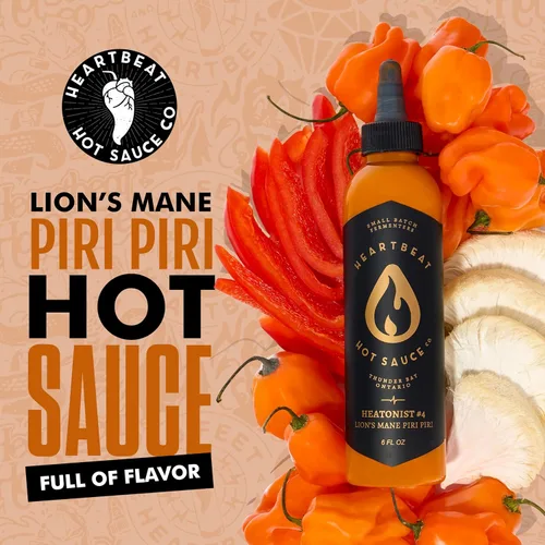 Vista 3 de Heartbeat Hot Sauce Co. Piri Piri Melena de León, 6 oz.