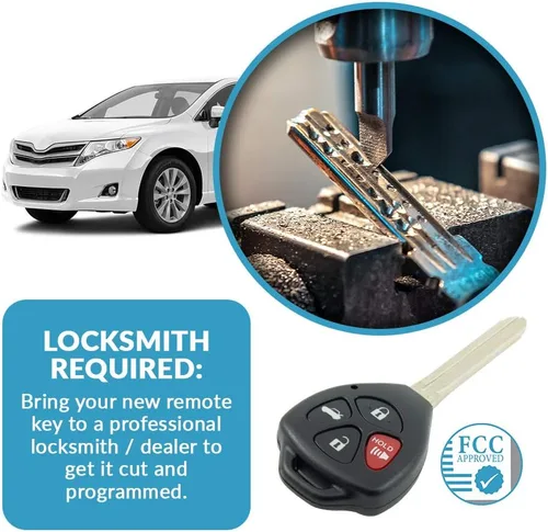Vista 5 de Keyless2Go - Llave de control remoto con chip G para Toyota Corolla Venza Avalon GQ4-29T