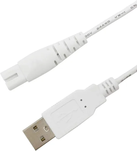 Vista 3 de Cable de carga de repuesto para pies eléctricos Pritech Removedor de callos y pedicura de pies, cable de alimentación USB de 4 pies (paquete de 2)