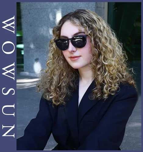 Vista 3 de WOWSUN Lentes de sol retro para mujer, lentes clásicos redondos de moda 2024