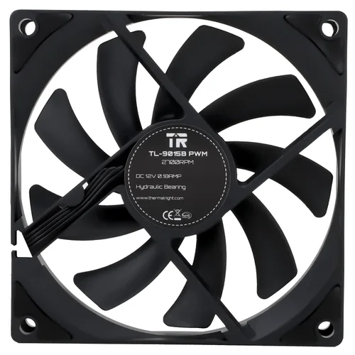 Vista 3 de Thermalright Ventilador de refrigeración de CPU TL-9015B Ventilador de carcasa de computadora de 3.622 in, bandeja de PC PWM de 4 pines, ventilador