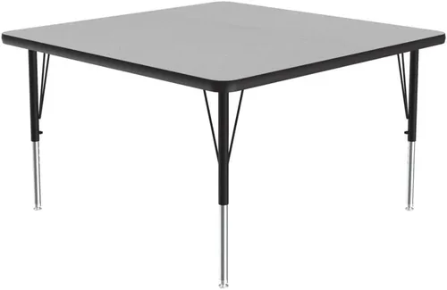 Vista 42 de Correll Mesa rectangular de actividades para el aula de 24 x 48 pulgadas, altura ajustable (19 a 29 pulgadas), parte superior de granito gris, borde