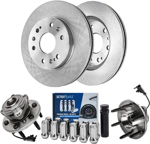 Vista 341 de Detroit Axle - Rotores de freno delantero para 04-13 Mazda 3 Rotores de frenos de disco 06-15 Mazda 5 Reemplazo: Rotor regular delantero de 11.81
