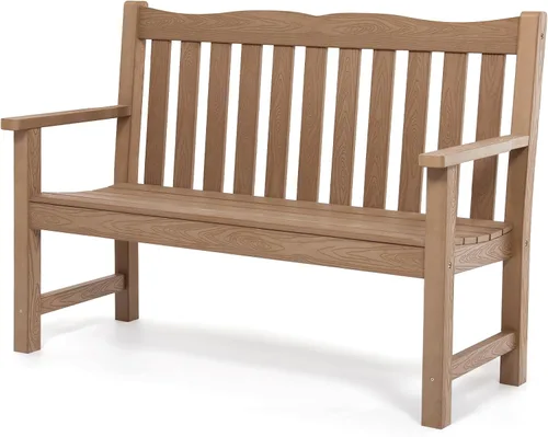 Vista 23 de Stoog Banco de Exterior para 2 Personas para Todo Clima, Capacidad de 800 libras Banco de Jardín de Plástico HIPS para Patio, Patio Trasero, Porche