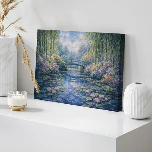 Vista 114 de wall26 Prado con álamos por Claude Monet - Arte moderno impresionista, arte en lienzo para el hogar, 12 x 18 pulgadas