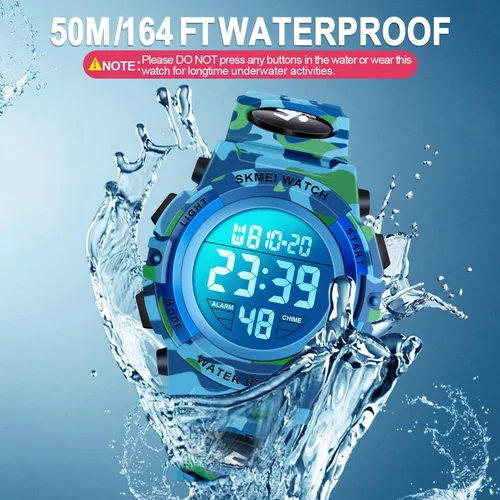 Vista 4 de ATIMO Reloj deportivo digital impermeable LED 50M para niños - Regalos para niños