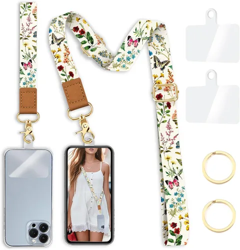 Vista 15 de Yonlevres Cordón para Teléfono con Correa de Muñeca Cruzada, Cordón para Teléfono Celular Be Kind para Alrededor del Cuello, Correa Ajustable