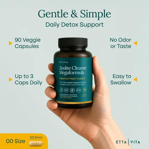 Vista 7 de Limpieza, desintoxicación y reparación del hígado - Suplemento de desintoxicación de zeolita para la salud intestinal, cognición y energía natural